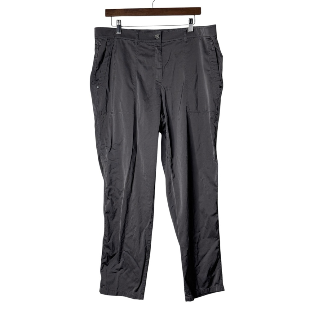 Lafayette 148 New York Gray Straight Leg Casual Chino Womens Pants Size 14‎